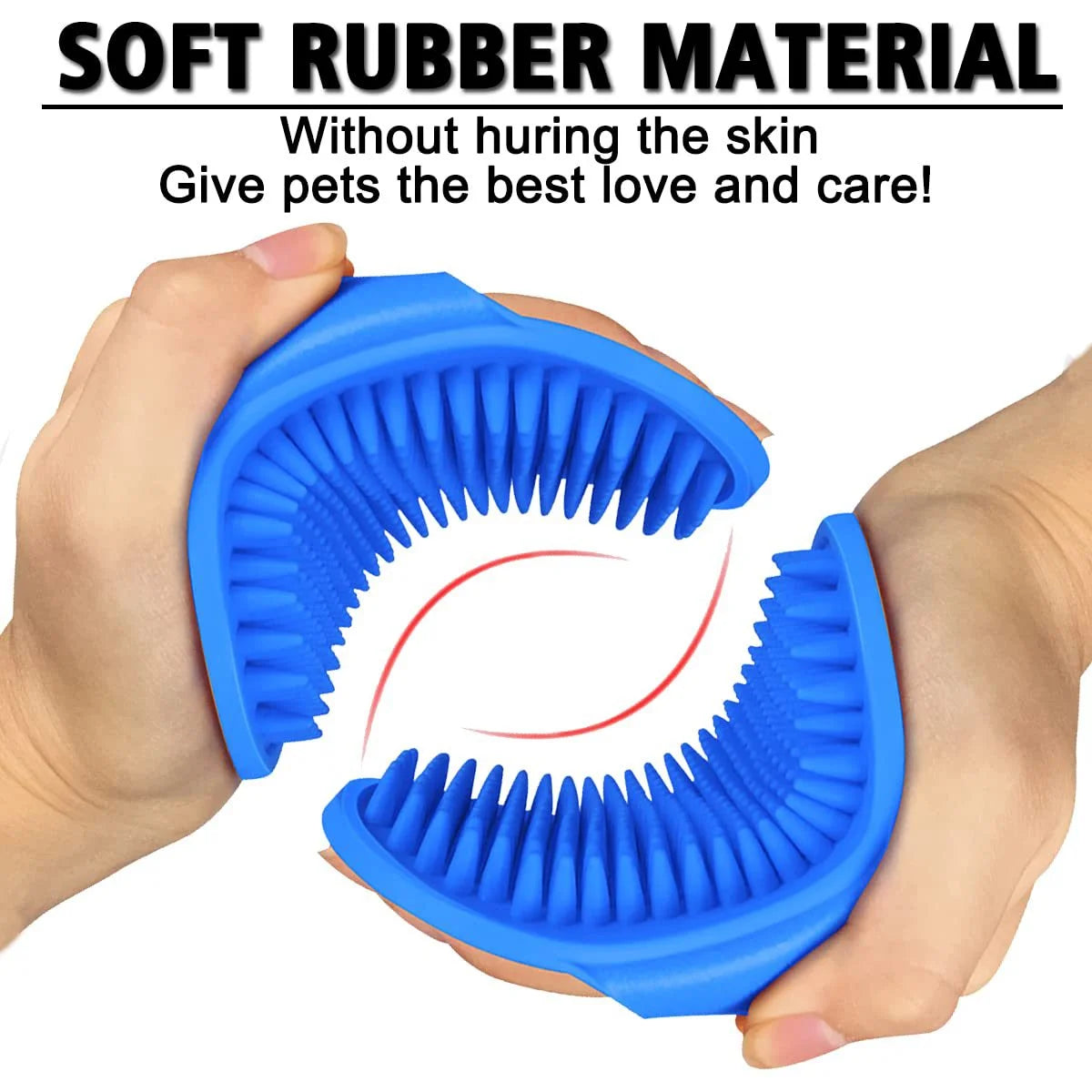 3-Pack Adjustable Width Pet Bath Brushes for Dogs and Cats – Soft Grooming Brushes for Showering and Washing (Blue, Green, Yellow)
