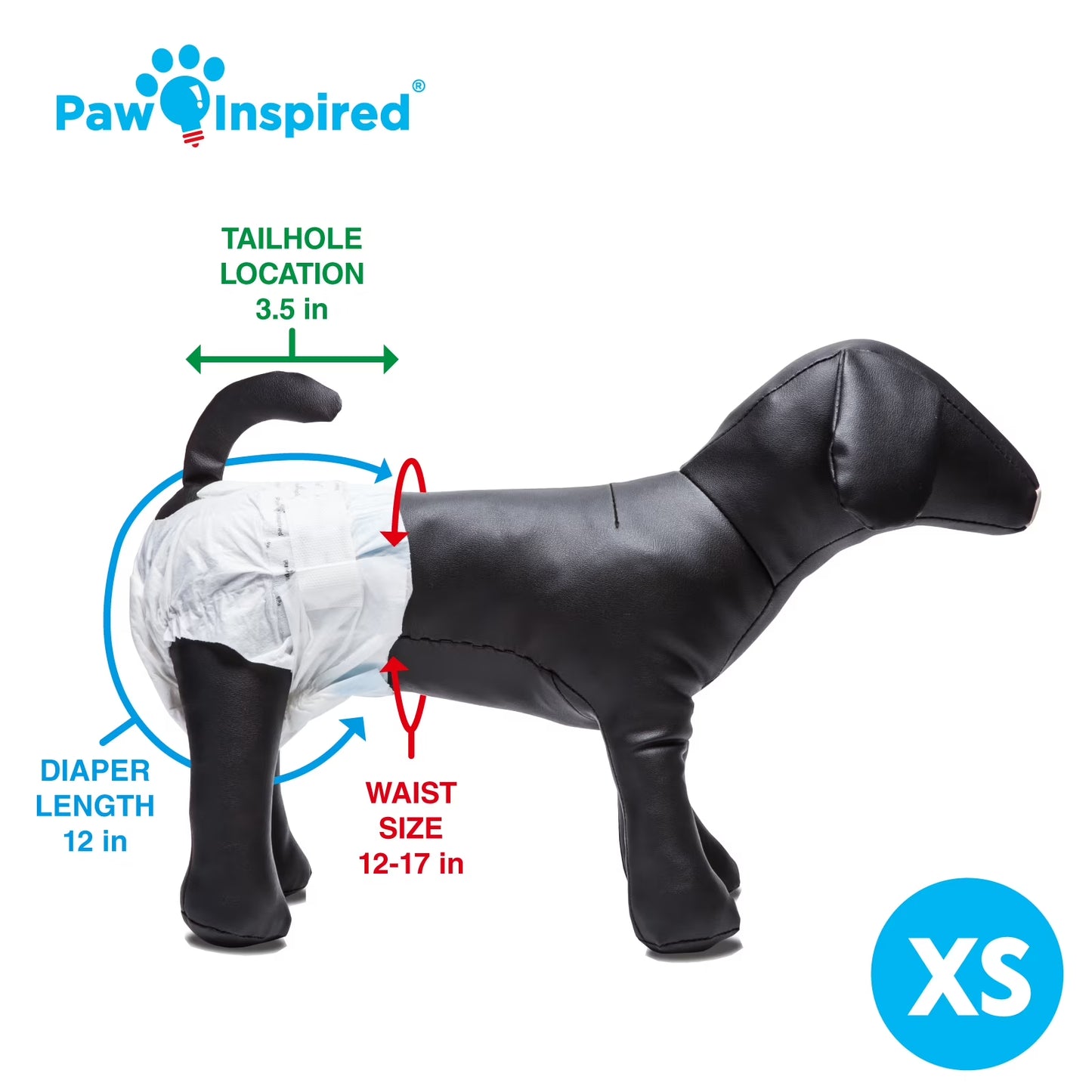 32Ct Disposable Dog Diapers Female X-Small | Puppy, Doggie, Cat Diapers |Diapers for Dogs in Heat Period, Diapers That Stay on Bulk, Senior, Excitable Urination, or Incontinence